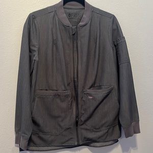 Figs Graphite Zip Up Jacket